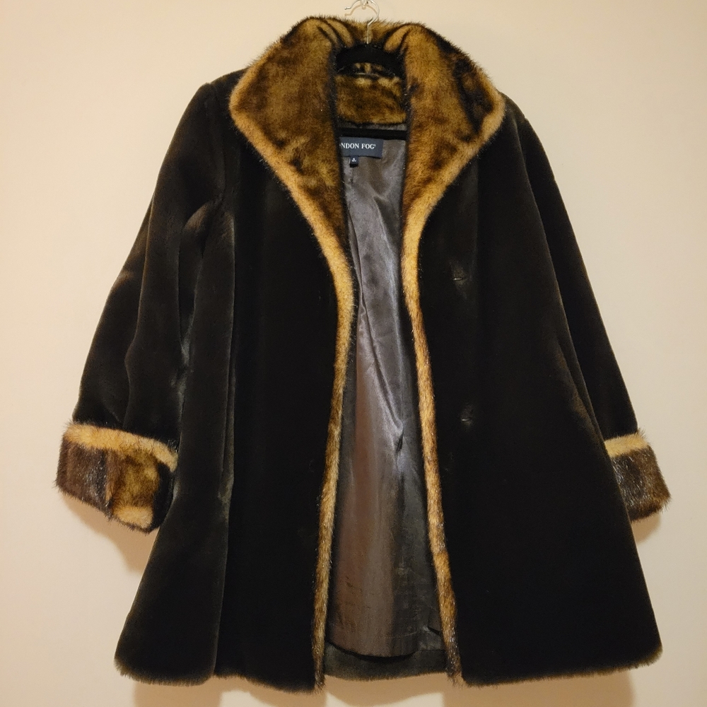 London Fog Faux Fur Coat (S)